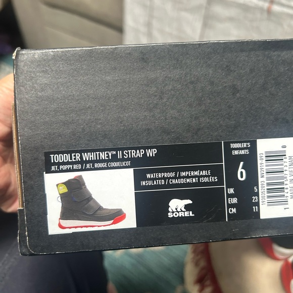 new SOREL Toddler Whitney 11 Strap WP Boys Winter boots Sz 6 - Picture 7 of 7